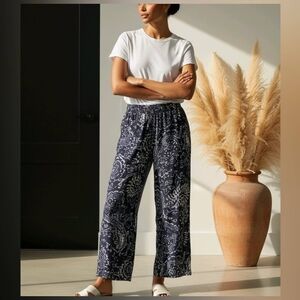 Christian Siriano Navy and White Pants